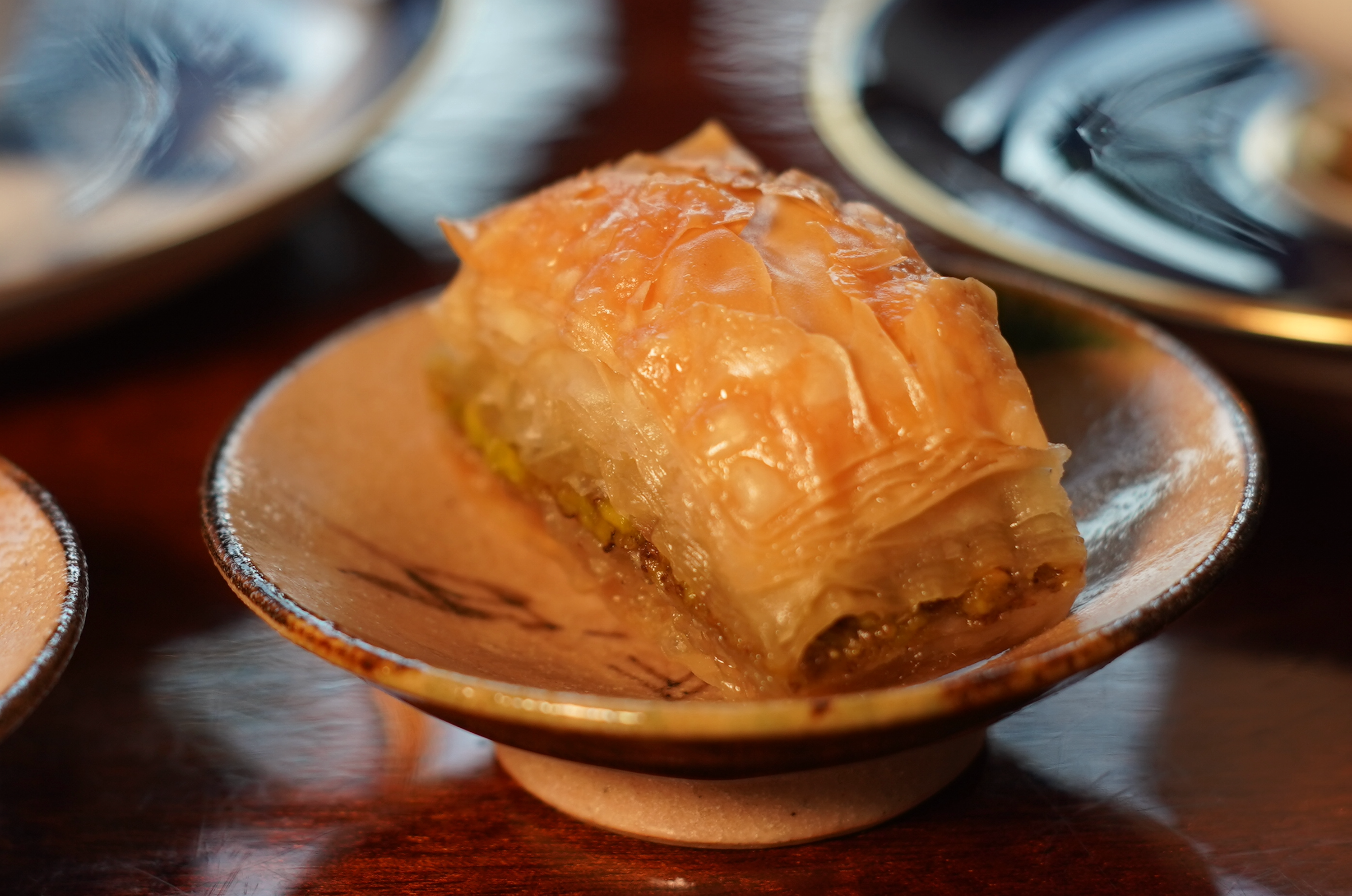 Oribe Autumn Grass-Motif Sweets Dish