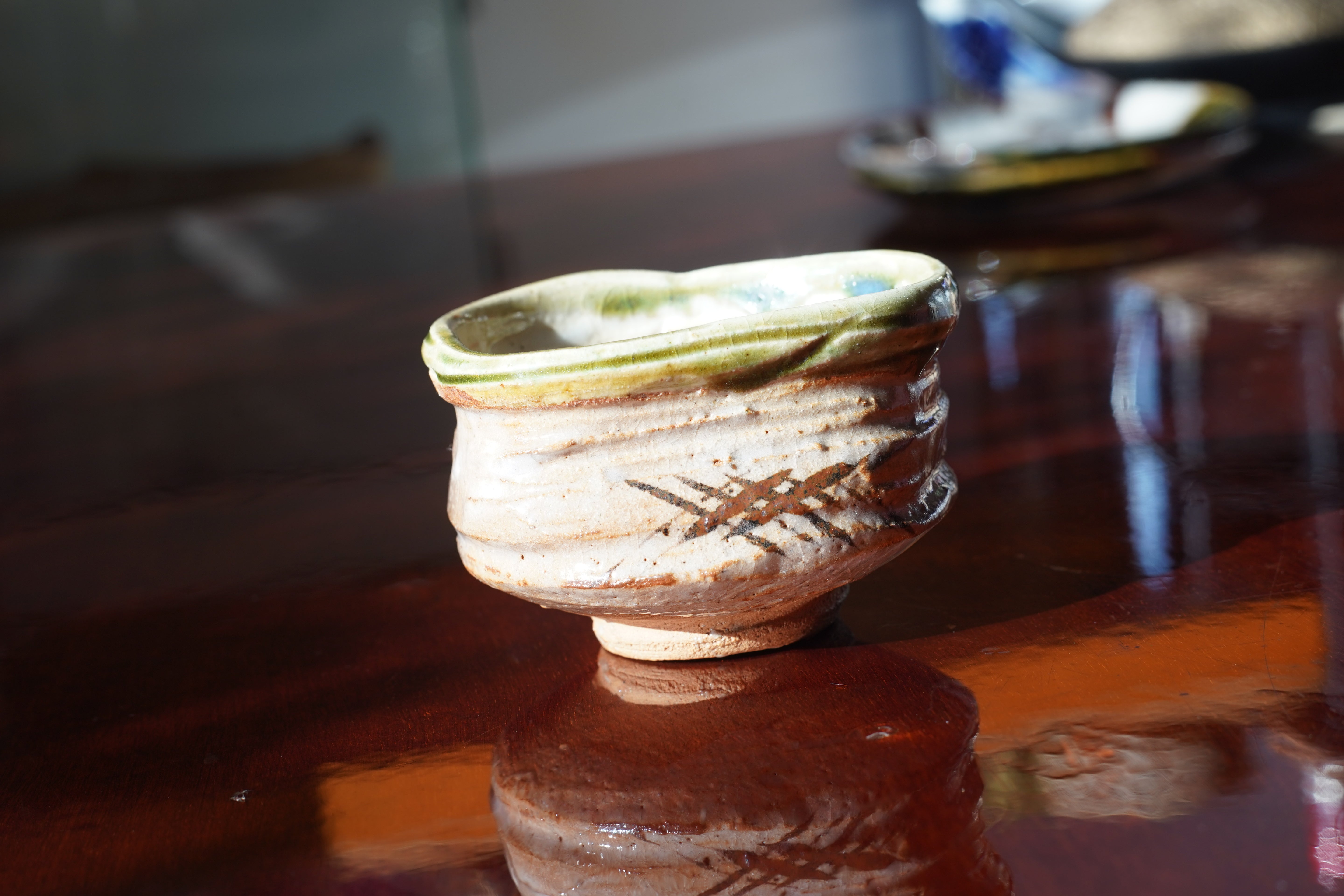 Warpy Oribe Japanese Teacup