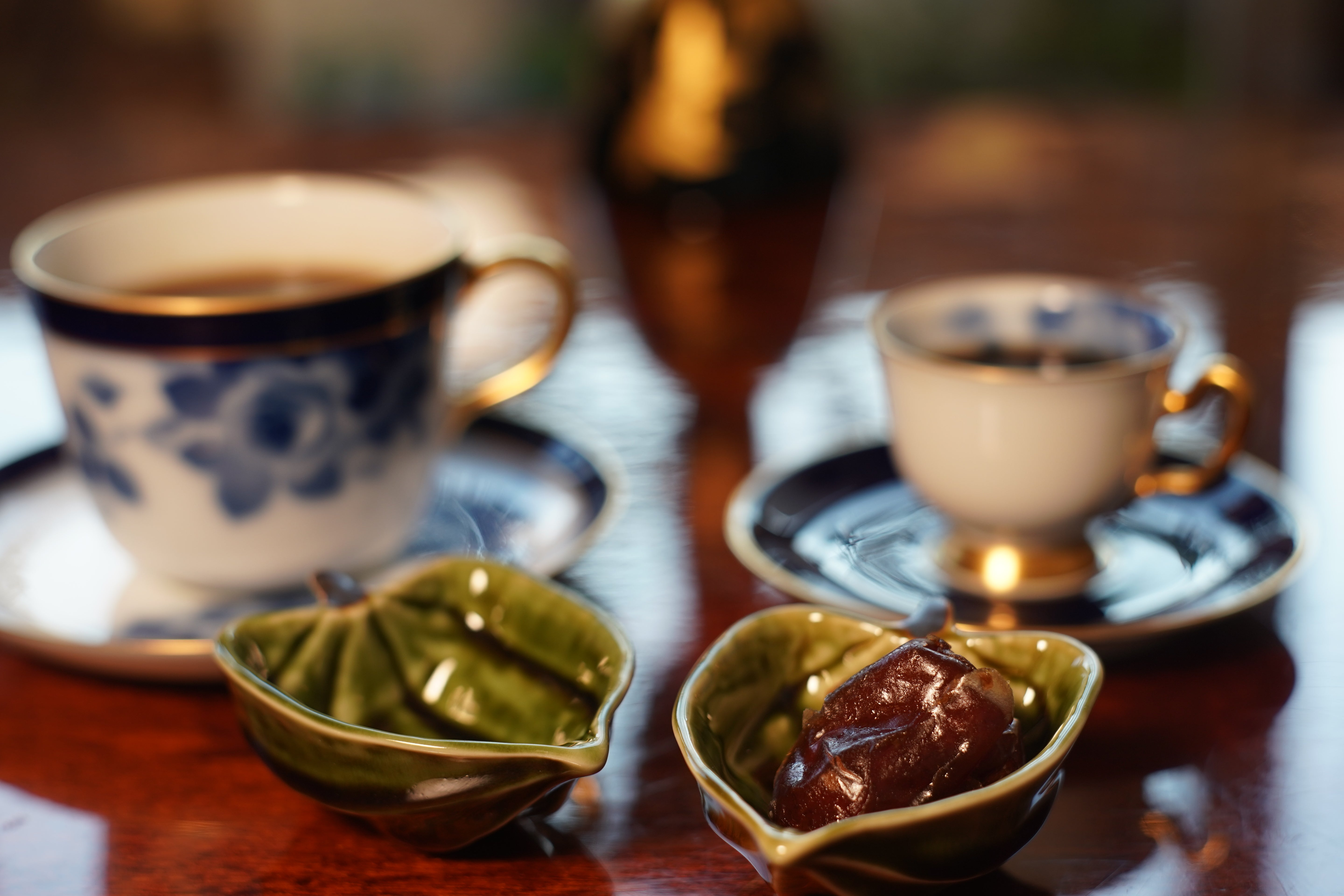 Pumpkin shaped Oribe tiny sweets dish