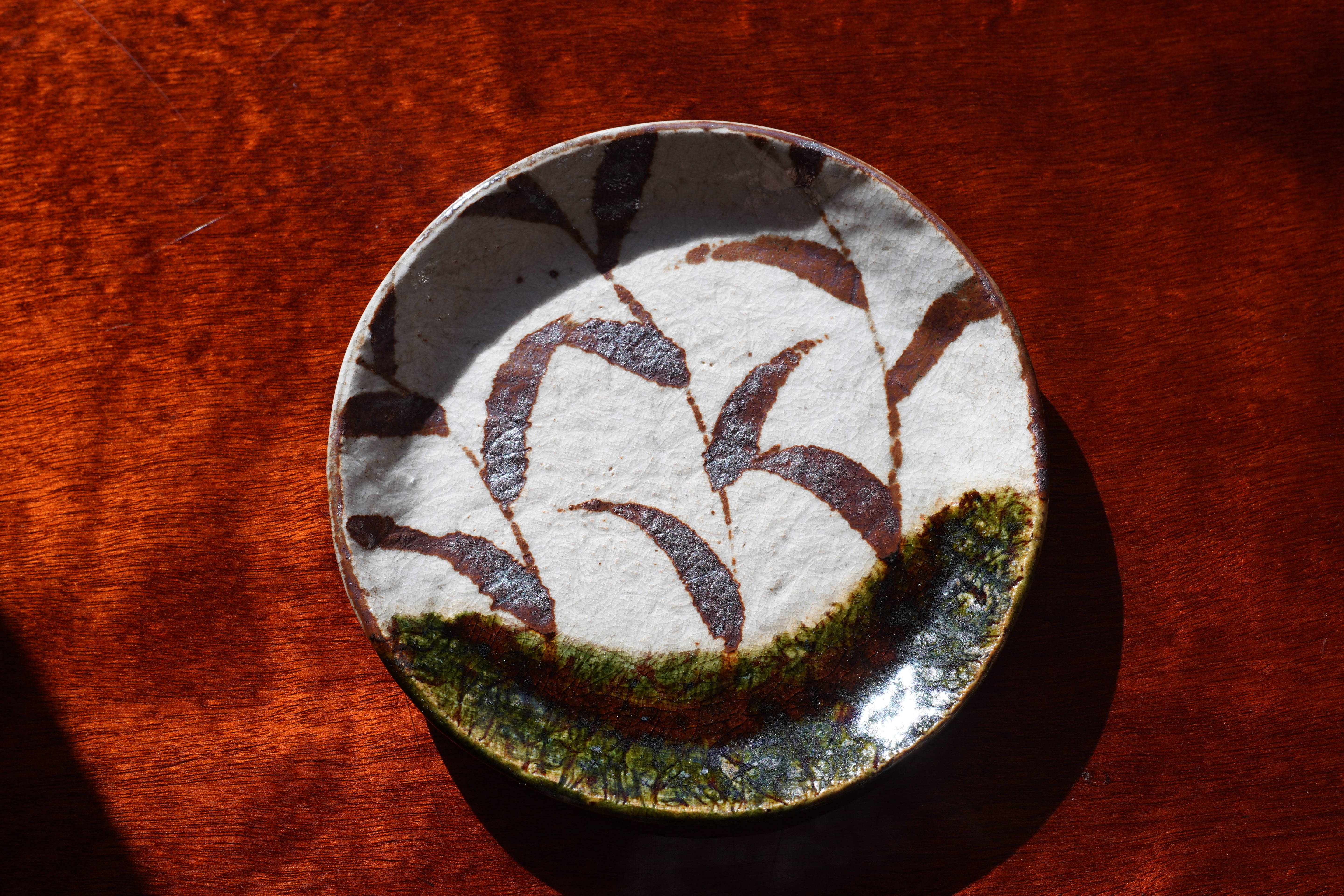 Oribe Small Plate — Oribe Green & Iron Painting