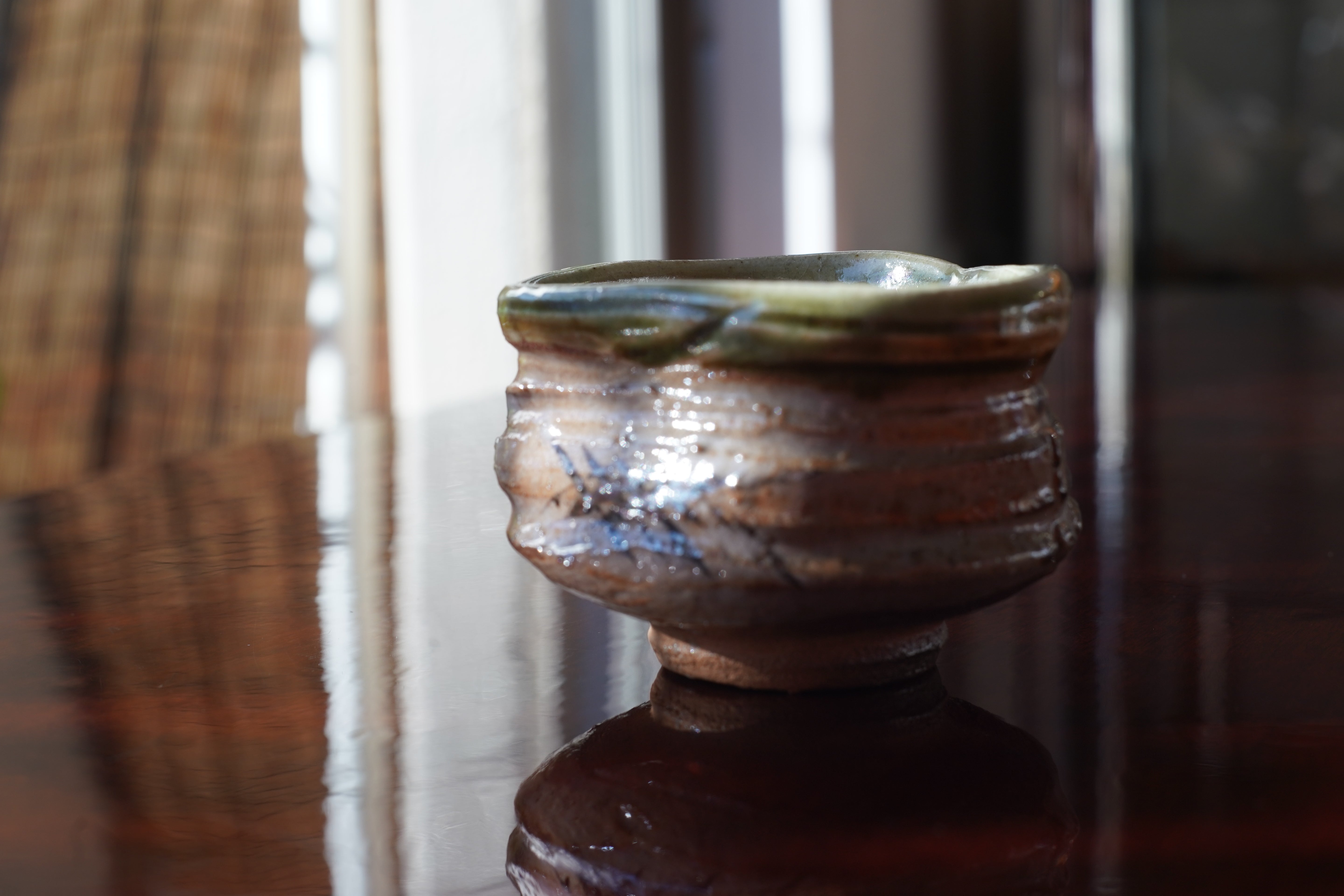 Warpy Oribe Japanese Teacup